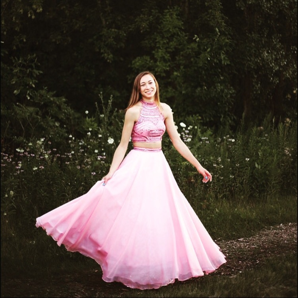 2 piece prom dress